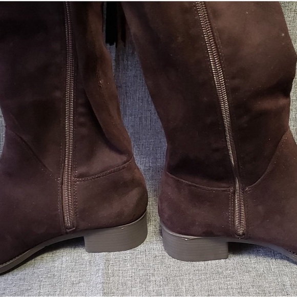 Womens GC Boots Brown Faux Suede
Full Zip With Tassel - Picture 5 of 10